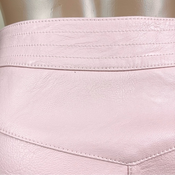 STELLA MCCARTNEY REVOLVE PINK FAUX LEATHER SHORTS - Picture 13 of 16